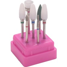 Normadia 7'li Nail Manicure Freze Ucu Seti, Seramik ve Elmas, Saklama Kutulu