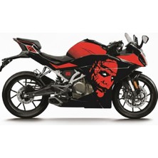 Kaplama Merkezi Cfmoto 250SR Kırmızı Joker Model Parçalı Motosıklet Kaplama Stıcker Etıket Modelı