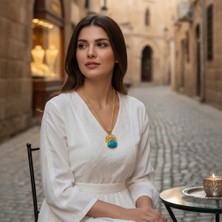 Firuze-Gözyaşı Kolyesi