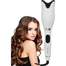 Özbience Pratik Beyaz Lale Otomatik Saç Maşası, Kalın Su Dalgası 25MM