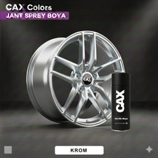CAXCOLORS Cax Krom Efektli Jant Sprey Boya 400ML - Isıya Dayanıklı, Yüksek Yansımalı Parlak Metalik Gümüş