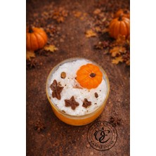 Kremalı Balkabağı Mum Cam Kap Kahve&vanilya