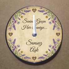 Bsb Sevgili Aşk Temalı Magnet Saat Buzdolabı Süsü Duvar Saati 10,5cm MS6001