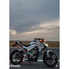 Kaplama Merkezi Cf Moto NK250 Beyaz Kaplama Siyah Sticker Etiket Modeli