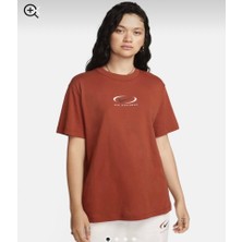 Nike Sportswear Swoosh Printed Boyfriend Short-Sleeve Kiremit Kadın T-Shirt FQ8817-832