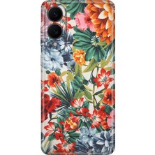 Nurdic Samsung Galaxy S25 Edge Kılıf 0.4mm Lazer Kesim Silikon Kapak Sanatsal Çiçek