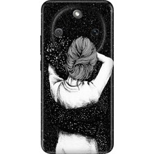 Nurdic Honor Magic 8 Lite Uyumlu   Kılıf 0.4mm Lazer Kesim Silikon Kapak Siyah Aşk
