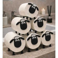 MisterionStudio Koyun Figürlü Tuvalet Kağıdı Standı – 6’lı Set | Eğlenceli ve Dekoratif Banyo Aksesuarı