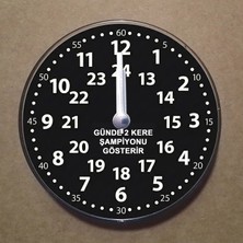 Bsb Siyah Beyaz Taraftar Temalı Magnet Saat Buzdolabı Süsü Duvar Saati 10,5cm MS4003