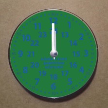 Bsb Yeşil Mavi Taraftar Temalı Magnet Saat Buzdolabı Süsü Duvar Saati 10,5cm MS4008