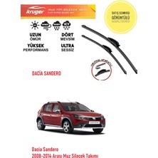 Kruger Dacia Sandero 2009 Model Silgeç Takımı (Aparatsız) Direk Montaj