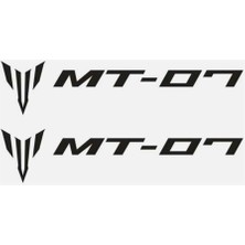 Kaplama Merkezi Yamaha Mt-07 Logo Stıcker Siyah