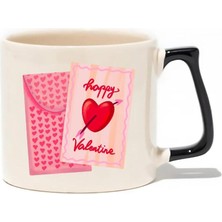 Baskıgo Happy Valentine 14 Şubat Sevgililer Günü Lüks Kupa - Hediye Seramik Kupa