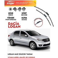 Kruger Dacia Logan Sileceği Silgeç Silgi Takımı 2015 Model Araç Için (Aparatsız) Direk Montaj