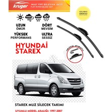 Kruger Hyundai Starex Ön Silgeç Takımı 1998 Model Araç Için  (Aparatsız) Direk Montaj