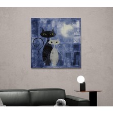 Atlantis Tablo B10271 Kediler Kanvas Tablo, 80X80 cm