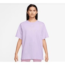 Nike Sportswear Essentials Oversize Bol Kesim Lila Kadın T-Shirt FD4149-511