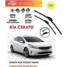 Kruger Kia Cerato Sileceği Silgeç Silgi Takımı 2014 Model Araç Için (Aparatsız) Direk Montaj