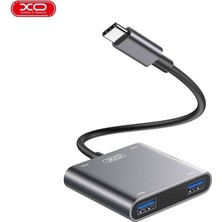 Xo Type-C 4 Portlu USB 3.0 Çoklayıcı HUB Aşırı Sıcaklık Korumalı Taşınabilir Dönüştürücü