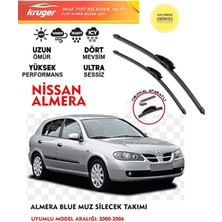 Kruger Nissan Almera Sileceği Silgeç Silgi Takımı 2003 Model Araç Için (Aparatsız) Direk Montaj