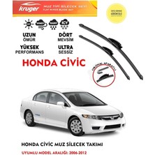 Kruger Civic Sileceği Silgeç Silgi Takımı Fd6 2006 Model Araç Için (Aparatsız) Direk Montaj