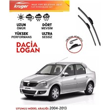 Kruger Dacia Logan Sileceği Silgeç Silgi Takımı Araç Için (Aparatsız) Direk Montaj (2004 - 2013) Arası
