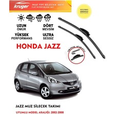 Kruger Honda Jazz Sileceği Silgeç Silgi Takımı 2008 Model Araç Için (Aparatsız) Direk Montaj