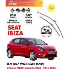 Kruger Seat Ibiza Ön Cam Silgeç Seti 2011 Model (Aparatsız) Direk Montaj