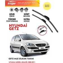 Kruger Hyundai Getz Sileceği Silgeç Silgi Takımı 2011 Model Araç Için (Aparatsız) Direk Montaj
