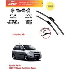 Kruger Hyundai Matrix 2005 Model Sileceği Silgeç Silgi Takımı Araç Için (Aparatsız) Direk Montaj