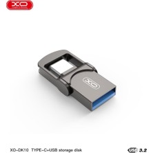 Xo 128GB USB 3.2 ve Type-C Çift Girişli Su Geçirmez Metal Korumalı Flash Bellek