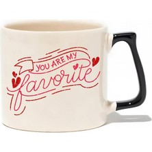 Baskıgo You Are My Favorite 14 Şubat Sevgililer Günü Lüks Kupa - Hediye Seramik Kupa