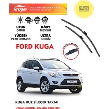 Kruger Ford Kuga Sileceği Silgeç Silgi Takımı Dizel Araç Için (Aparatsız) Direk Montaj 2008-2012 Arası Uyumlu