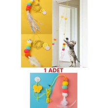 Normadia Renkli Elastik Kendinden Yapışkanlı Kedi Oyun Oltası ve Oyuncağı