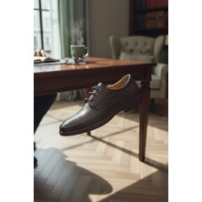 Enoch Erkek Hakiki Deri Klasik Ayakkabı Pürüzsüz Saya ve Konfor Tabanlı Bağcıklı Model