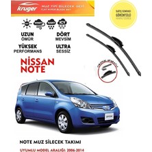 Kruger Nissan Note Sileceği Silgeç Silgi Takımı 12 15 16 14 Motor Araç Için (Aparatsız) Direk Montaj (2006 - 2014)UYUMLU