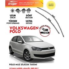 Kruger Volkswagen Polo Ön Muz Sileceği Takımı 2017 Model Araç Için . (Aparatsız) Direk Montaj