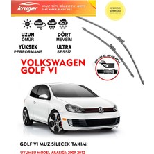 Kruger Volswagen Golf 6 Silgeç Takımı 2010 Model (Aparatsız) Direk Montaj