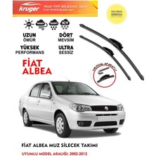 Kruger Albea Cam Muz Sileceği Takımı 2011 Model Araç Için . (Aparatsız) Direk Montaj