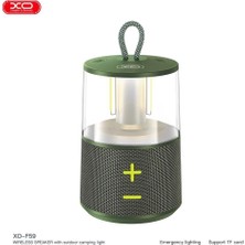 XO-F59 Kamp Işıklı Ipx5 Suya Dayanıklı 1800MAH Fm Radyo Destekli Kablosuz Bluetooth Hoparlör