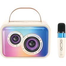 Xo 20W RGB Işıklı Kablosuz Bluetooth Hoparlör ve Karaoke Mikrofon Seti (F54)