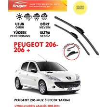 Kruger Peugeot 206 Silgeç Takımı 2009 Model (Aparatsız) Direk Montaj