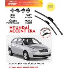Kruger Hyundai Era Cam Muz Sileceği 2007 Model Araç Için (Aparatsız) Direk Montaj