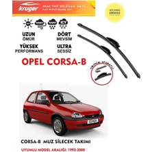 Kruger Corsa B Sileceği Silgeç Silgi Takımı 1996 Model Araç Için (Aparatsız) Direk Montaj