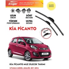 Kruger Kia Picanto Sileceği Silgeç Silgi 11 125 Motor (2011-2016) Araç Için (Aparatsız) Direk Montaj