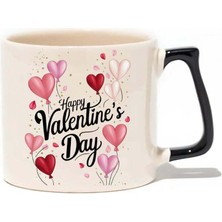Baskıgo Valentines Day 14 Şubat Sevgililer Günü Lüks Kupa - Hediye Seramik Kupa