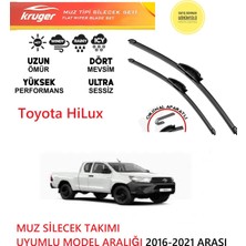 Kruger Toyota Hilux 2016-2021 Arası Muz Sileceği Araç Için (Aparatsız) Direk Montaj .