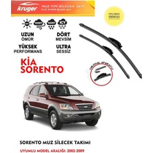 Kruger Kia Sorento Sileceği Silgeç Silgi Takımı 2009 Model Araç Için (Aparatsız) Direk Montaj