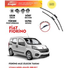 Kruger Fiat Fiorino Ön Cam Sileceği Seti 2016 Model (Aparatsız) Direk Montaj