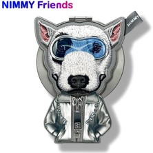 Nimmy MagSafe Uyumlu | Değiştirilebilir Manyetik 3D Nakışlı ve Fermuarlı Köpekli Telefon Standı 2.0